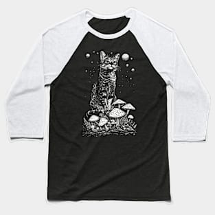 The mystical cat of the mushroom forest Baseball T-Shirt